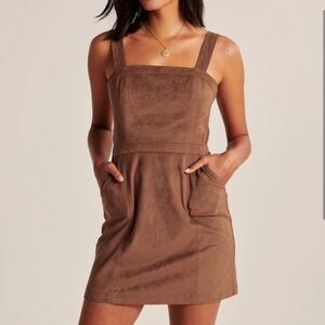 Abercrombie & Fitch faux suede mini dress Brown Sleeveless Fall Thanksgiving